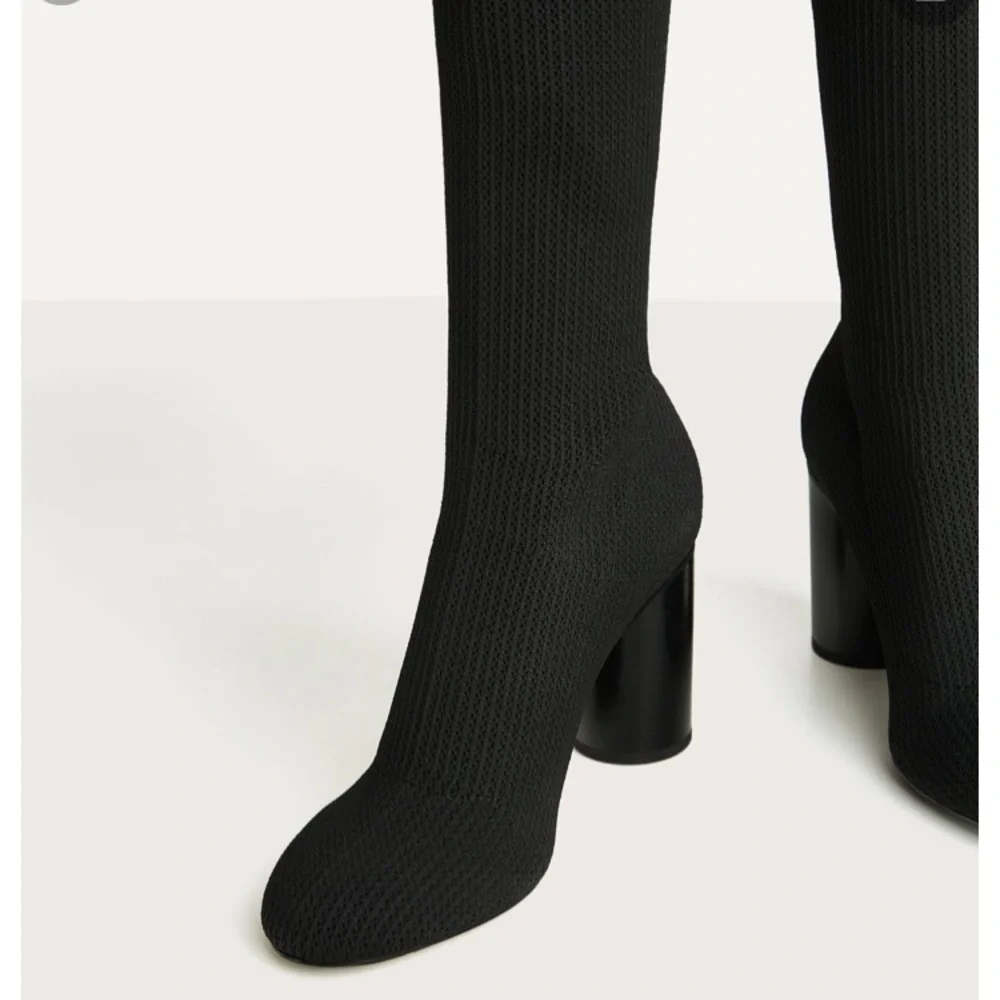 NWT! BERSHKA stretch fabric over the knee boots